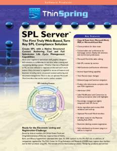 Software Products  SPL Server ™