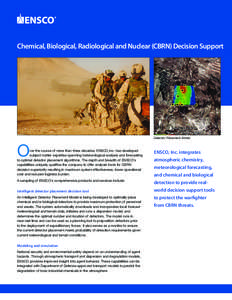 Chemical, Biological, Radiological and Nuclear (CBRN) Decision Support  Detector Placement Model