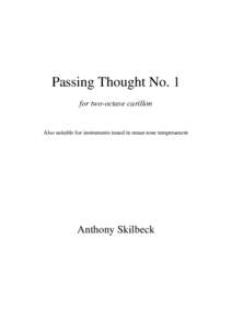 Passing Thought no. 1 for 2 octs