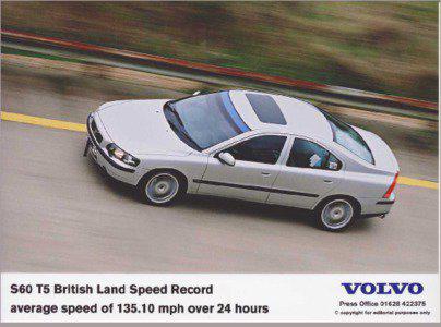 S60 Land Speed Record Press Release 2000