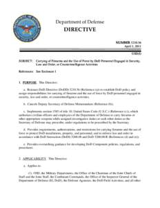 DoD Directive[removed], April 1, 2011