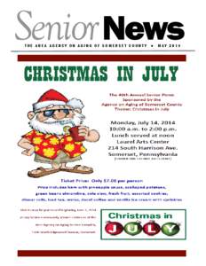 Senior News THE AREA AGENCY ON AGING OF SOMERSET COUNTY ●  MAY 2014