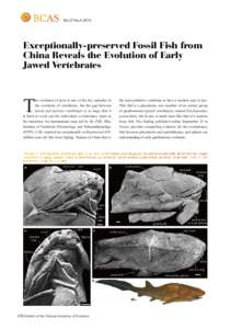 BCAS  Vol.27 No[removed]Exceptionally-preserved Fossil Fish from China Reveals the Evolution of Early
