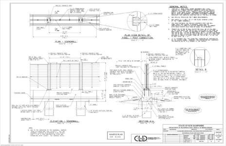 PRECAST CONCRETE POST  GENERAL NOTES 2 x 4 STRONG-BACKS  FOOTING (TYP.)