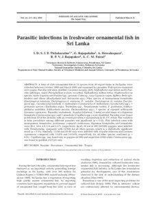 Ichthyology / Monogenoidea / Aquaculture / Fish diseases and parasites / Dactylogyrus vastator / Fish farming / Goldfish / Argulidae / Platy / Fish / Fishkeeping / Fish diseases