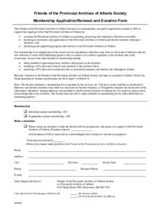 Membership Renewal/Application Form