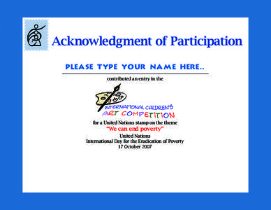 Aknow. of Participation Certificate