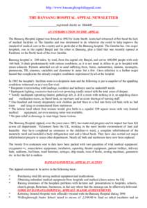 http://www.bansanghospitalappeal.com ____________________________________________________________ THE BANSANG HOSPITAL APPEAL NEWSLETTER ___________________registered charity no 1064469__________________ AN INTRODUCTION 