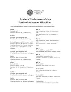 Microsoft Word - Sanborn Fire Insurance Maps of Portland-1.doc