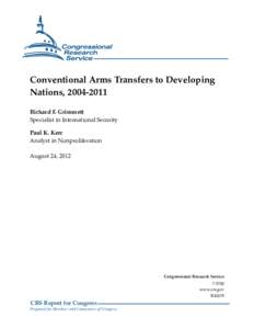 Conventional Arms Transfers to Developing Nations, [removed]