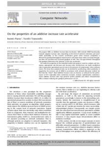 OSI protocols / Additive increase/multiplicative decrease / TCP congestion avoidance algorithm / Goodput / Throughput / Network congestion / Congestion window / Transmission Control Protocol / Packet loss / Network performance / Network architecture / Computing