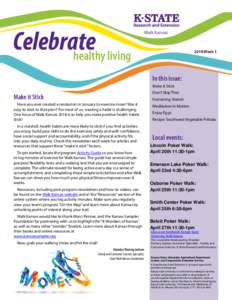 Celebrate healthy living Walk KansasWeek 1