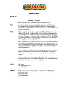 Microsoft Word - Kavi Tiger Return Media Advisory_02_27_14.docx