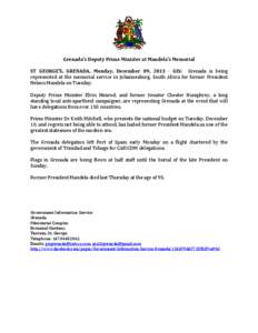 Microsoft Word - Grenada’s Deputy Prime Minister at Mandela’s Memorial.docx