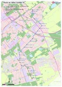 Voorschoten  Route en haltes tramlijn 19