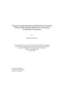 A Geometry Implementation of the Feature Geometry Abstract Specification (ISO19107) of the Open Geospatial Consortium