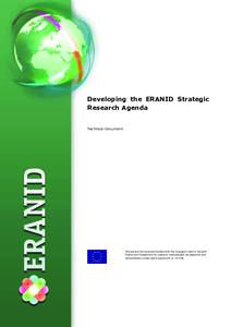 \  Developing the ERANID Strategic Research Agenda Technical Document