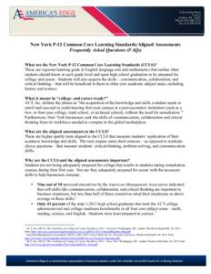 Common Core State Standards Initiative / National Science Education Standards / Curriculum / New York State Education Department / Education / Education reform / Standards-based education