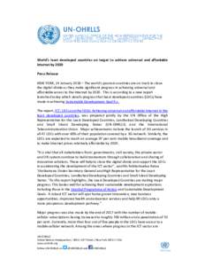 Microsoft Word - Final-Press Release_ICT Report on LDCs