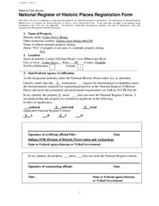 [Type text] National Park Service National Register of Historic Places Registration Form This form is for use in nominating or requesting determinations for individual properties and districts. See instructions in Nation