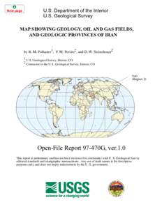 Next page  U.S. Department of the Interior U.S. Geological Survey  MAP SHOWING GEOLOGY, OIL AND GAS FIELDS,