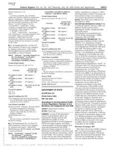 Federal Register / Vol. 81, NoThursday, July 28, Rules and Regulations Related Definitions: N/A Items: a. Tooling, templates, jigs, mandrels, molds, dies, fixtures, alignment mechanisms, and test ‘‘equ