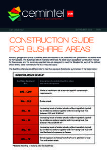 SEPTEMBER 2012   F978  CSR CEMINTEL™   CONSTRUCTION GUIDE FOR BUSHFIRE AREAS