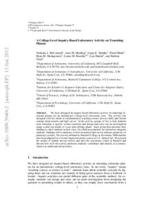 **Volume Title** ASP Conference Series, Vol. **Volume Number** **Author** c **Copyright Year** Astronomical Society of the Pacific