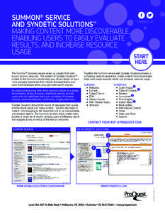 Bowker - Summon with Syndetcis  | datasheet (Australia PDF)