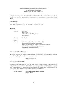 Minutes of the Hazel Crest School District #152.5 School Finance Authority April 28, 2009
