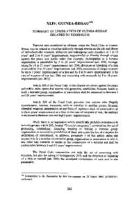 XLIV. GUINEA-BISSAU[removed]SUMMARY OF LEGISLATION OF GUINEA-BISSAU RELATED TO TERRORISM