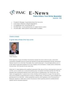 PAAC E-News, September • 2006