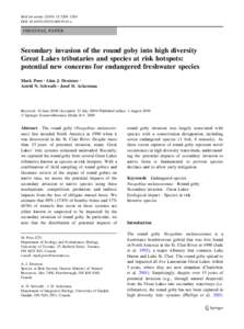 Biol Invasions[removed]:1269–1284 DOI[removed]s10530[removed]x ORIGINAL PAPER  Secondary invasion of the round goby into high diversity