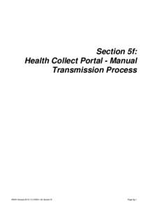 Section 5f: Health Collect Portal - Manual Transmission Process VINAH Manual[removed]VINAH v8) Section 5f