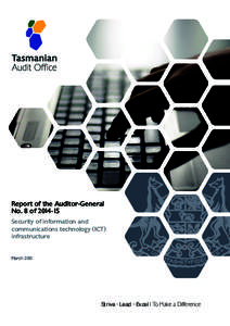 Report of the Auditor-General No. 8 of[removed]Security of information and communications technology (ICT) infrastructure