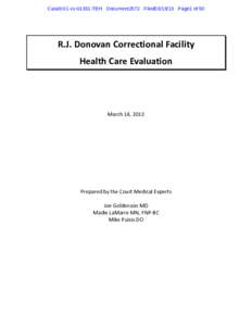 Case3:01-cv[removed]TEH Document2572 Filed03[removed]Page1 of 50  R.J. Donovan Correctional Facility   Health Care Evaluation     