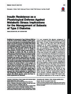 Diabetes Volume 64, March[removed]Christopher J. Nolan,1 Neil B. Ruderman,2 Steven E. Kahn,3 Oluf Pedersen,4 and Marc Prentki5