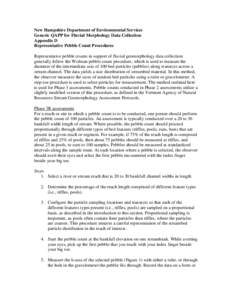 New Hampshire Department of Environmental Services Generic QAPP for Fluvial Morphology Data Collection Appendix D Representative Pebble Count Procedures Representative pebble counts in support of fluvial geomorphology da