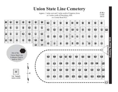 Union State Line Cemetery  (USL) Approx. 2 miles east and 5 miles north of Superior, Iowa or 5 miles south of Petersburg, MN