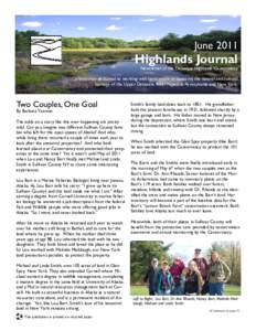 JuneHighlands Journal Newsletter of the Delaware Highlands Conservancy  ...a land trust dedicated to working with landowners to conserve the natural and cultural