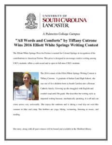 Michele Roberts  Wins 2013 Elliott White Springs Writing Contest