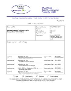 ORAU TEAM Dose Reconstruction Project for NIOSH Oak Ridge Associated Universities I Dade Moeller I MJW Technical Services Page 1 of 48