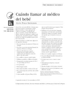 Cuándo llamar al médico del bebé