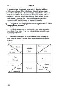 ( 24 )  I 23—24 is in a cardine and it has a share in the nativity like what I told you 5 with regard to Saturn. Mars will obstruct [the evil] for fifteen years