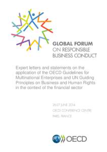 Expert letters and statements on the application of the OECD Guidelines for Multinational Enterprises and UN Guiding Principles on Business and Human Rights in the context of the financial sector