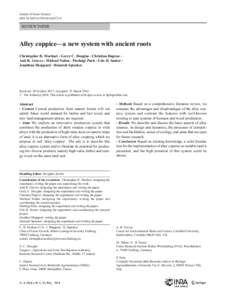 Annals of Forest Science DOI[removed]s13595[removed]REVIEW PAPER  Alley coppice—a new system with ancient roots