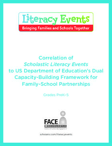 Correlation of Scholastic Literacy Events to US Department of Education’s Dual Capacity-Building Framework for Family-School Partnerships Grades PreK–5