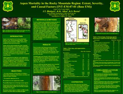 Aspen Mortality in the Rocky Mountain Region: Extent, Severity, and Causal Factors (INT-EMBase EM)) J.T. (year 1 of a 3 year study) 1