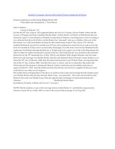 Southern Campaign American Revolution Pension Statements & Rosters Pension Application of John Bartee BLReg330162-1855 Transcribed and annotated by C. Leon Harris State of Indiana County of Putnam S.S On this the 26th da