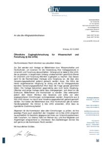 Kommission Recht  Der Vorsitzende Dr. Arne Upmeier Technische Universität Ilmenau Universitätsbibliothek